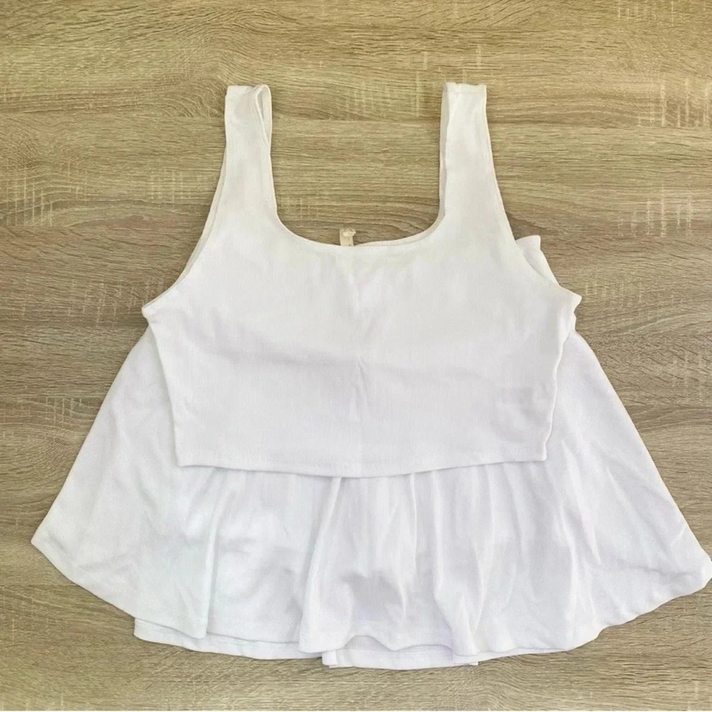NWT Free People Movement Two-Piece Tennis Skort Set White Large
